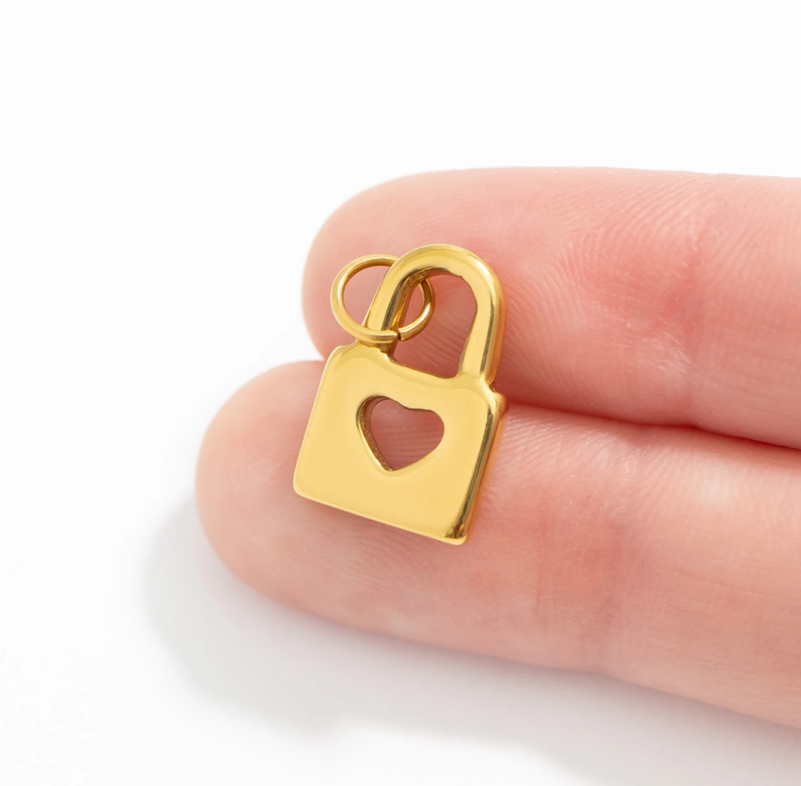 Padlock with Heart Charm