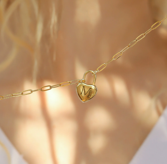 Heart Padlock Charm