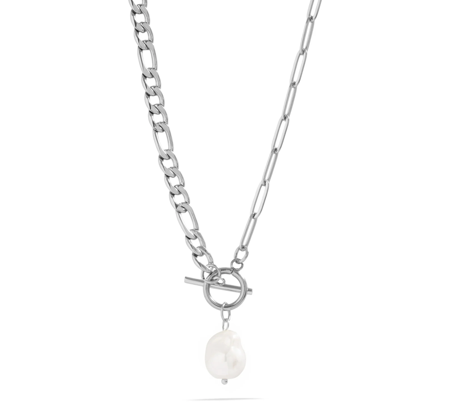 Freshwater Pearl Carabiner Necklace