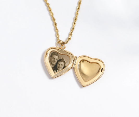 Heart Locket with Stones Charm