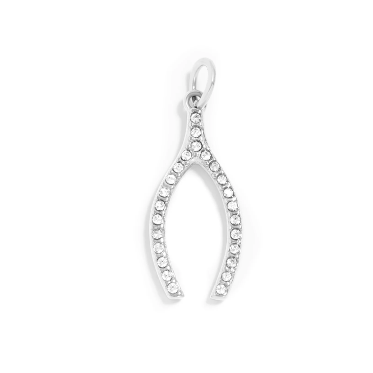 Wishbone CZ Charm
