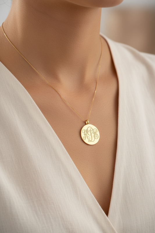 Round Pendant Monogram