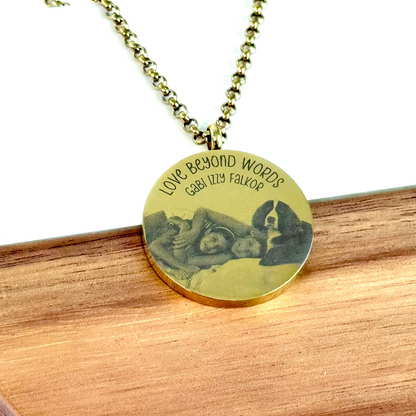 Round Pendant 1” - 18K Gold Coated Stainless Steel