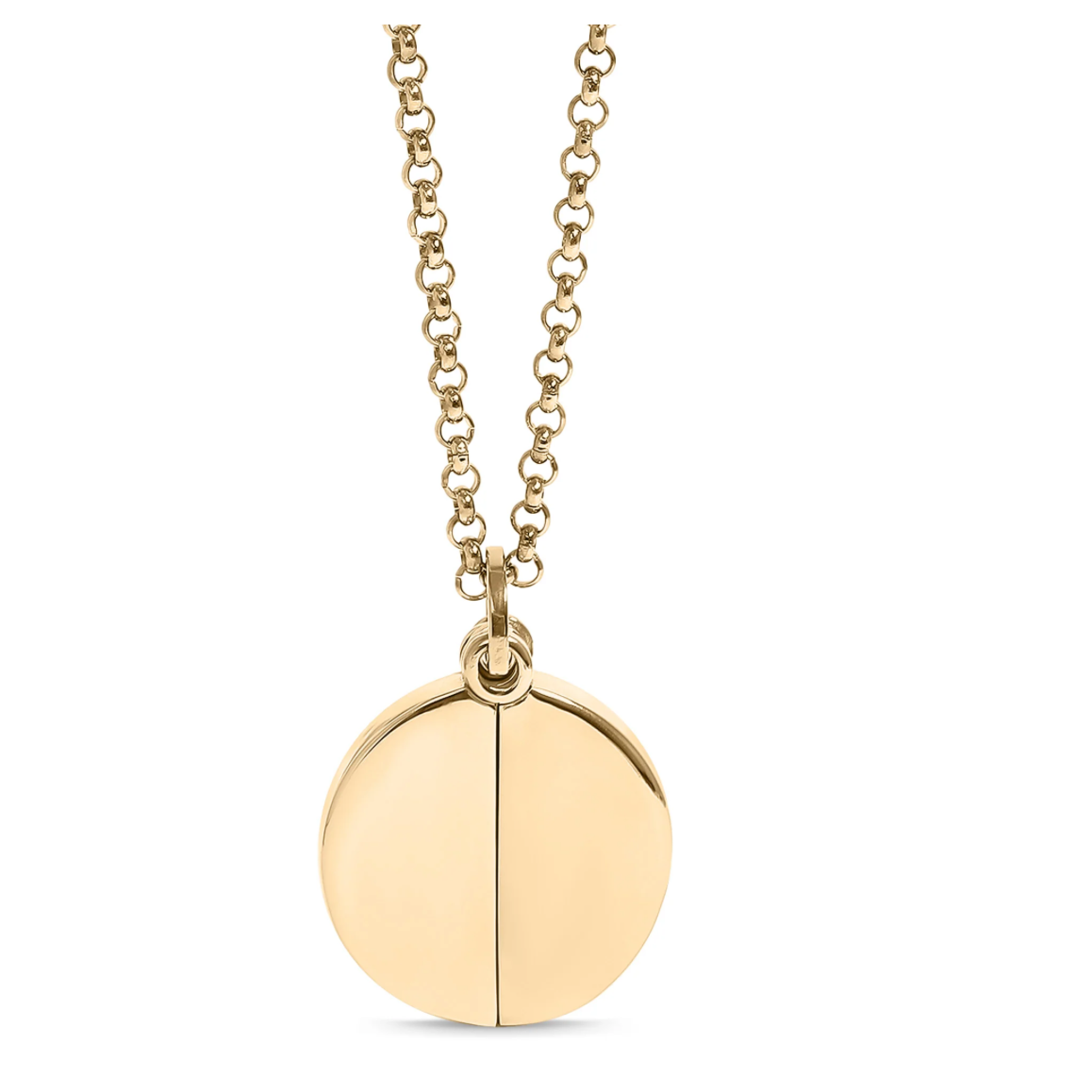 Circle Hidden Message Necklace - 18K Gold Coated Stainless Steel