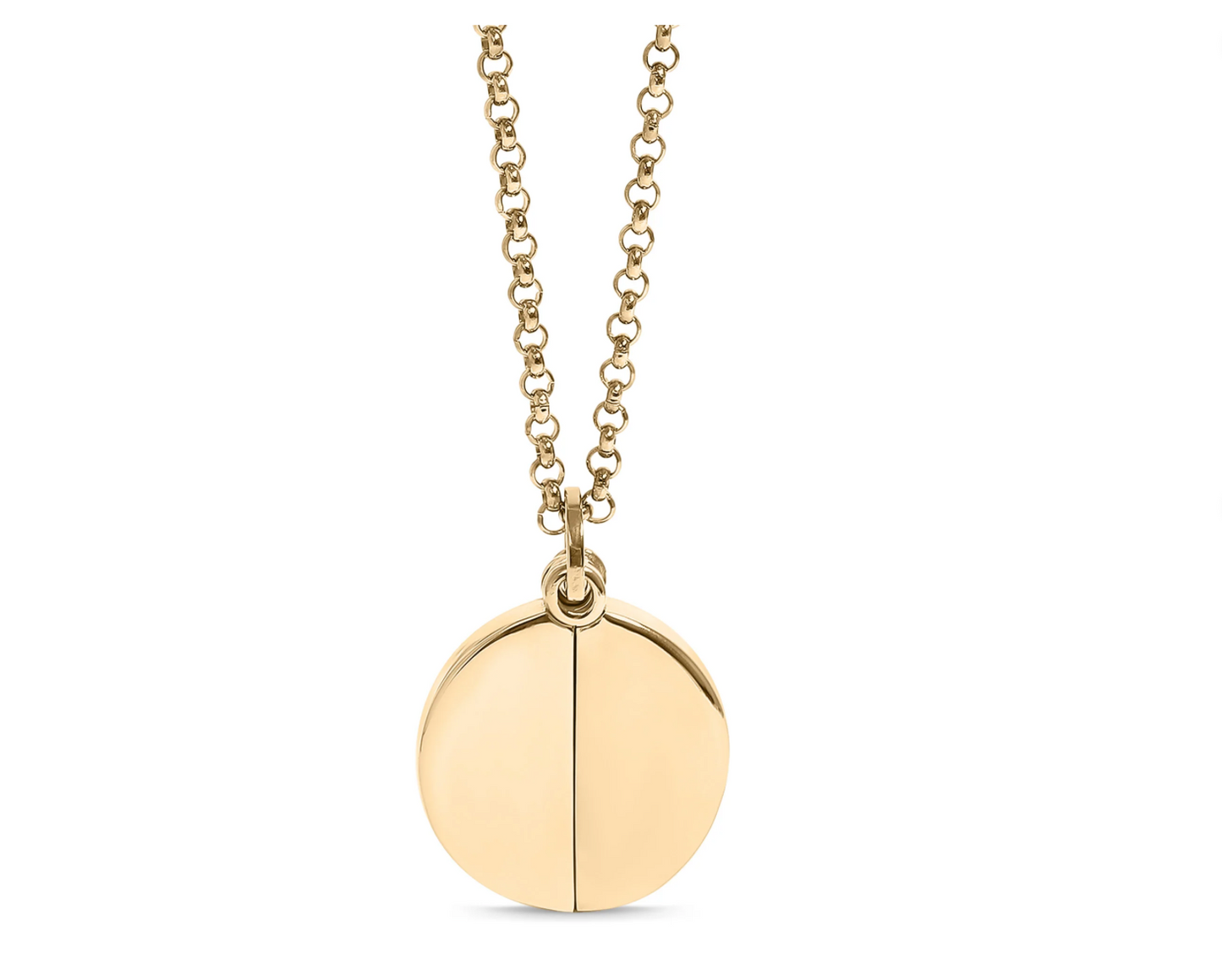 Circle Hidden Message Necklace - 18K Gold Coated Stainless Steel