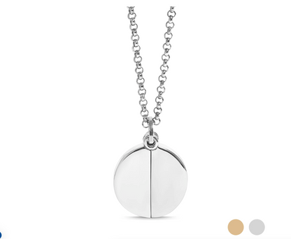 Circle Hidden Message Necklace - 18K Gold Coated Stainless Steel