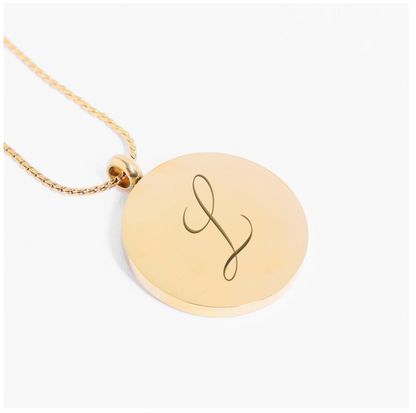 Round Pendant 1” - 18K Gold Coated Stainless Steel