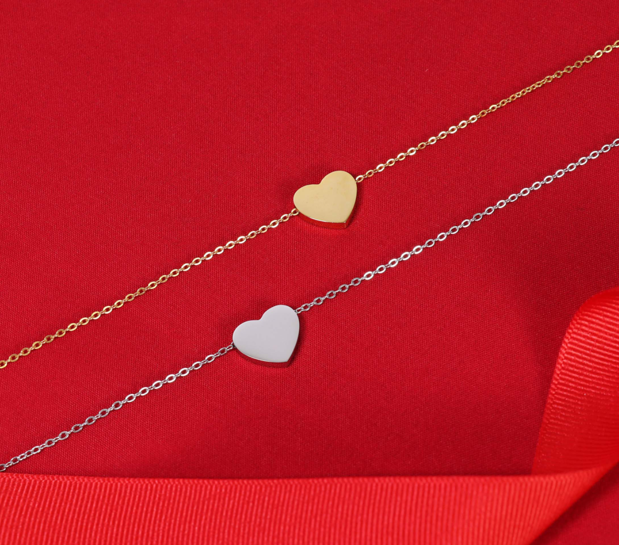18K Gold Coated Stainless Steel Heart Necklace
