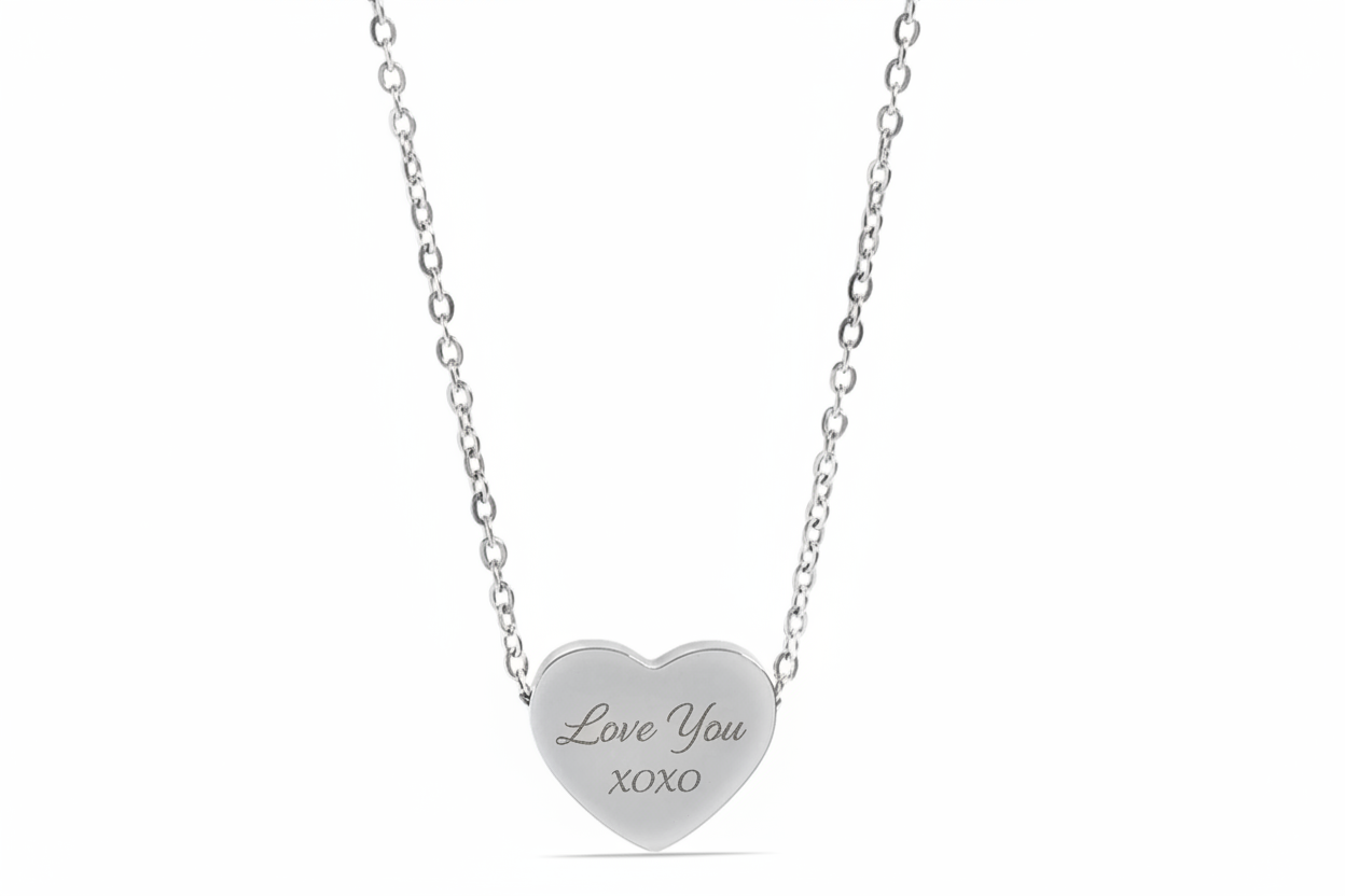 18K Gold Coated Stainless Steel Heart Necklace