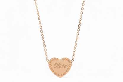 18K Gold Coated Stainless Steel Heart Necklace