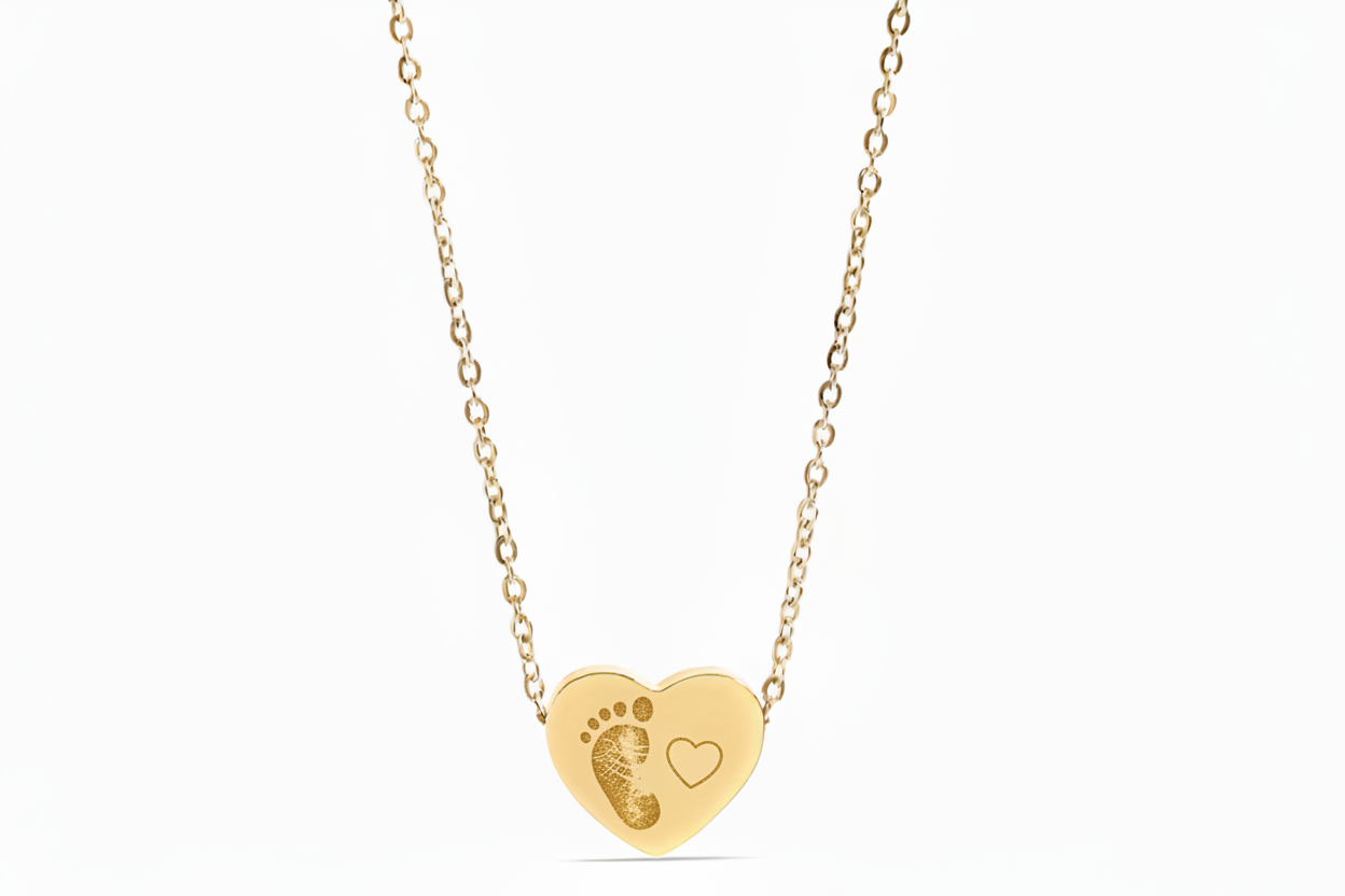 18K Gold Coated Stainless Steel Heart Necklace
