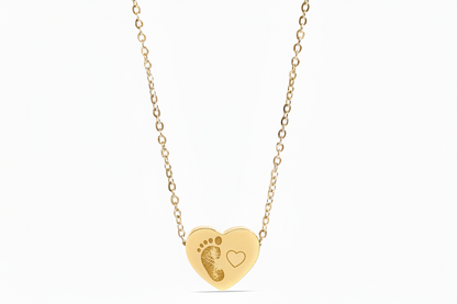 18K Gold Coated Stainless Steel Heart Necklace