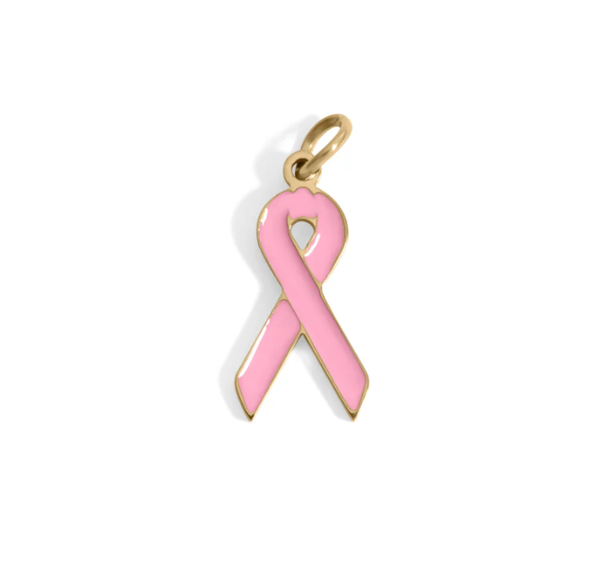 Pink Cancer Ribbon Charm