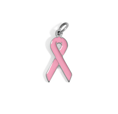Pink Cancer Ribbon Charm