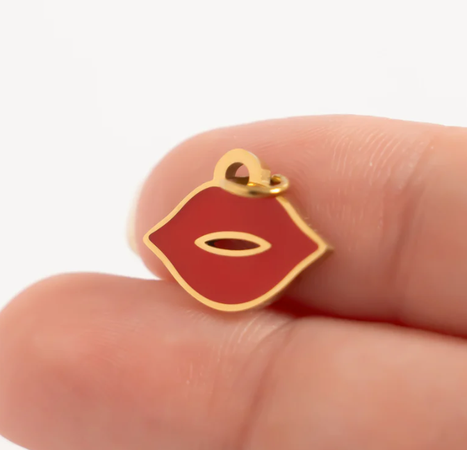 Red Lips Charm