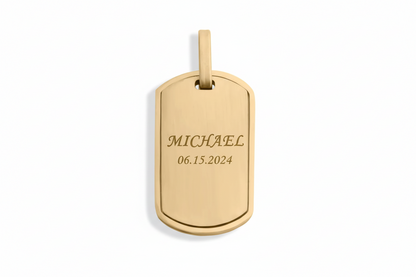Gold Dog Tag