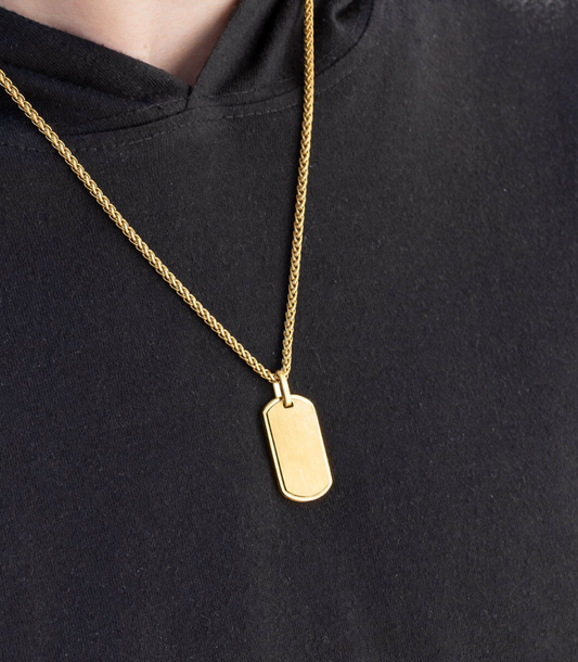 Gold Dog Tag