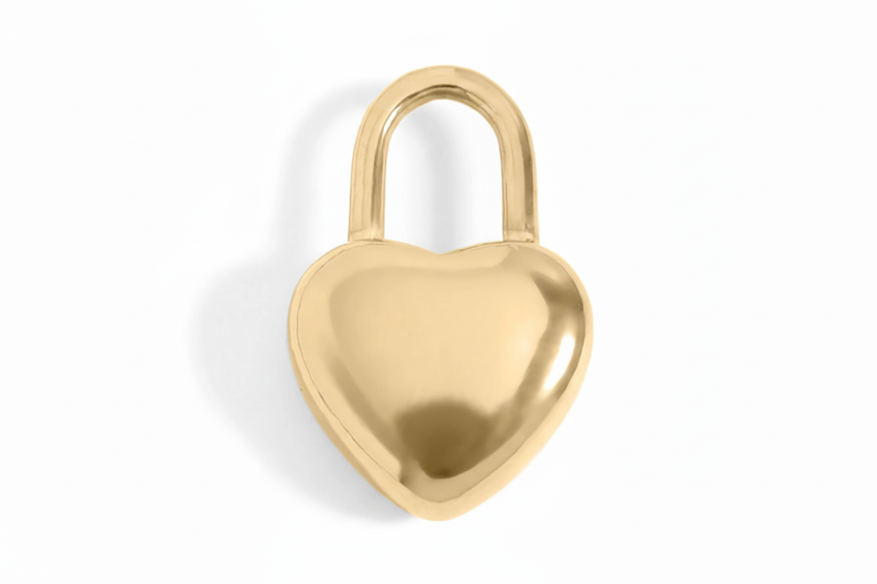 Heart Padlock Charm