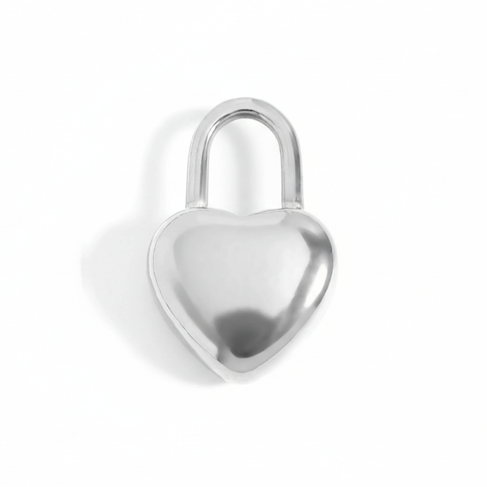 Heart Padlock Charm