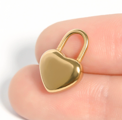 Heart Padlock Charm