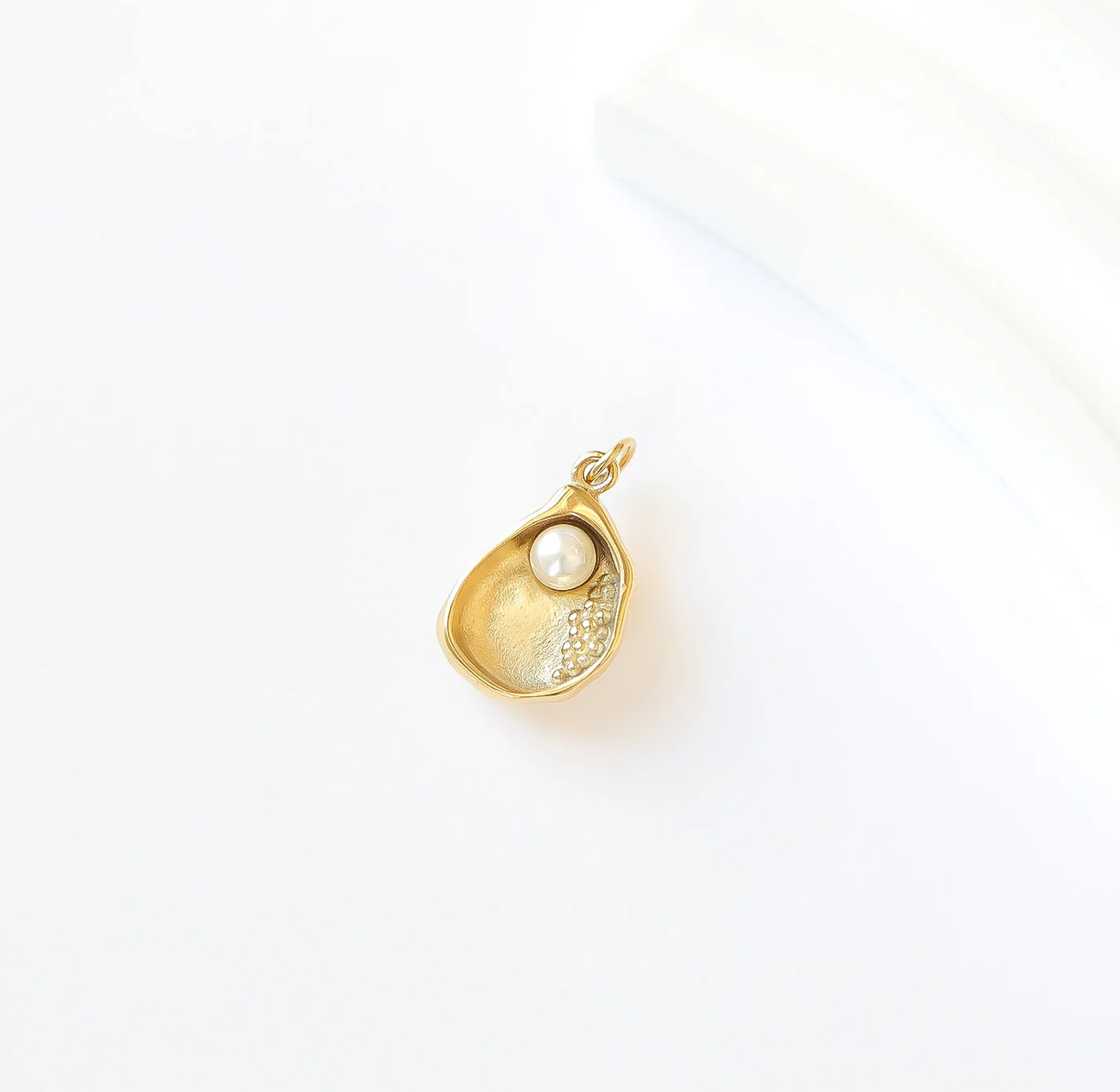 Shell with Pearl Charm