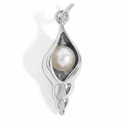Conch Shell with Pearl Charm
