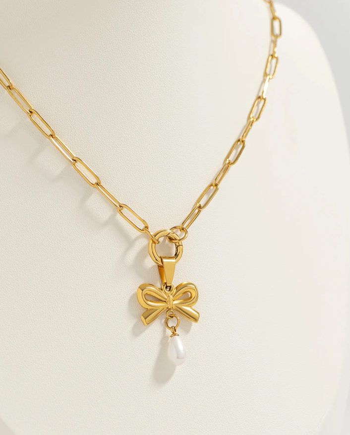 Freshwater Pearl Bow Charm