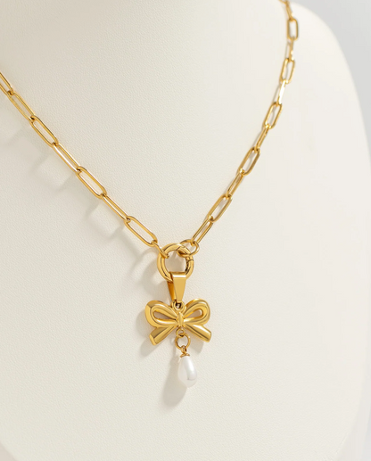 Freshwater Pearl Bow Charm