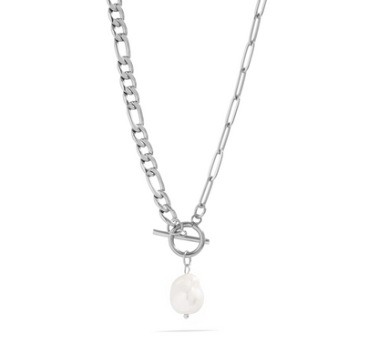 Freshwater Pearl Carabiner Necklace