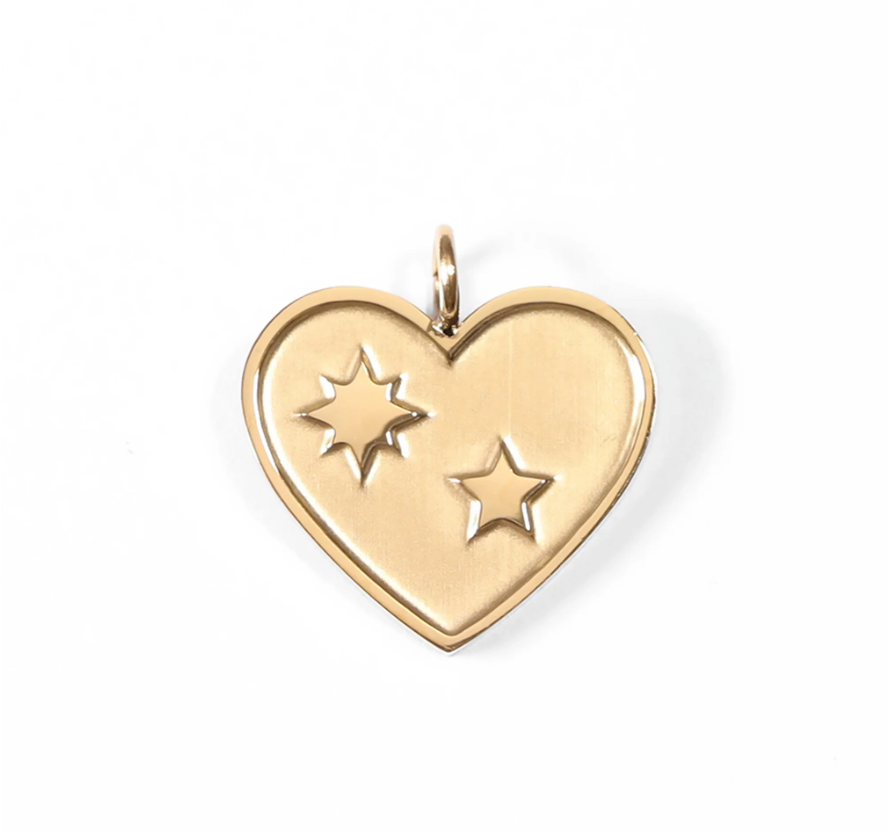 Heart with Stars Charm