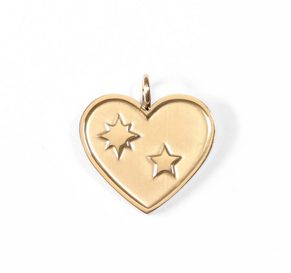 Heart with Stars Charm