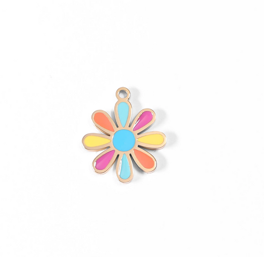 Multi-Color Flower Charm