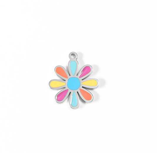 Multi-Color Flower Charm