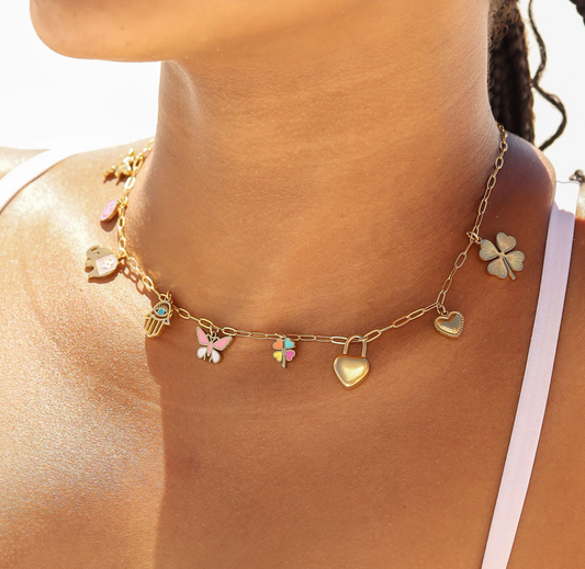 Multi-Color 4 Leaf Clover Charm