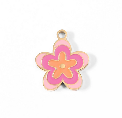 Pink Flower Charm