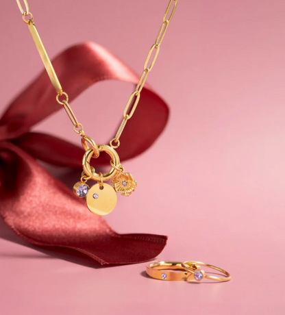 Engravable Paperclip Charm Necklace