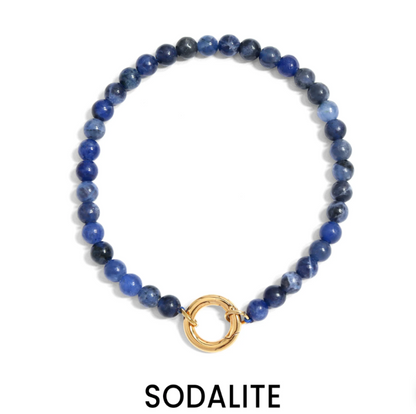 Natural Stone Charm Bracelet