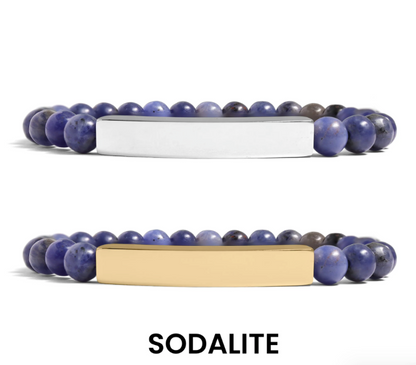 Natural Stone Curved Bar Bracelet