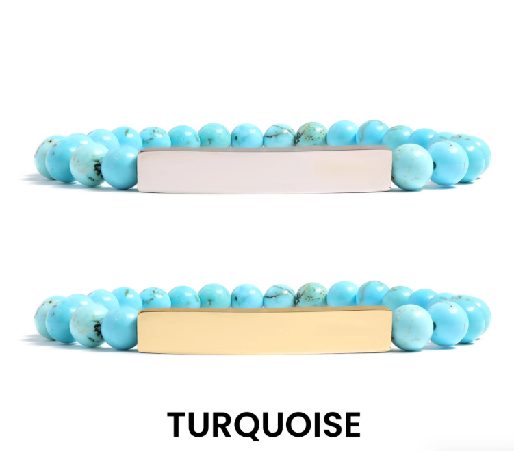 Natural Stone Curved Bar Bracelet