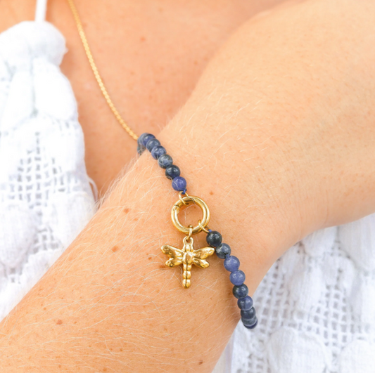 Natural Stone Charm Bracelet