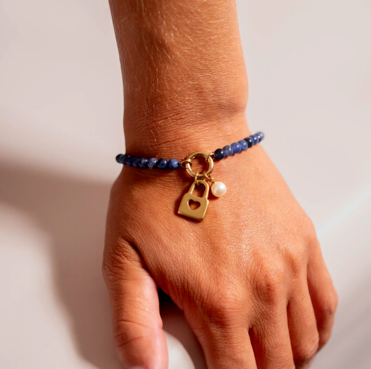 Natural Stone Charm Bracelet