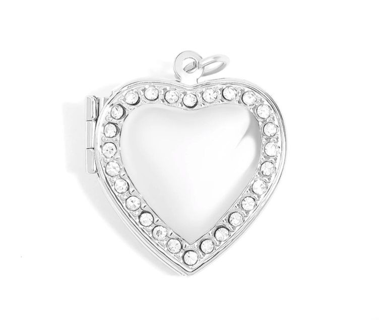 Heart Locket with Stones Charm