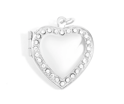 Heart Locket with Stones Charm