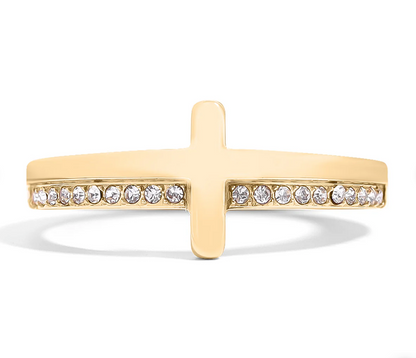 Cross Crystal Ring