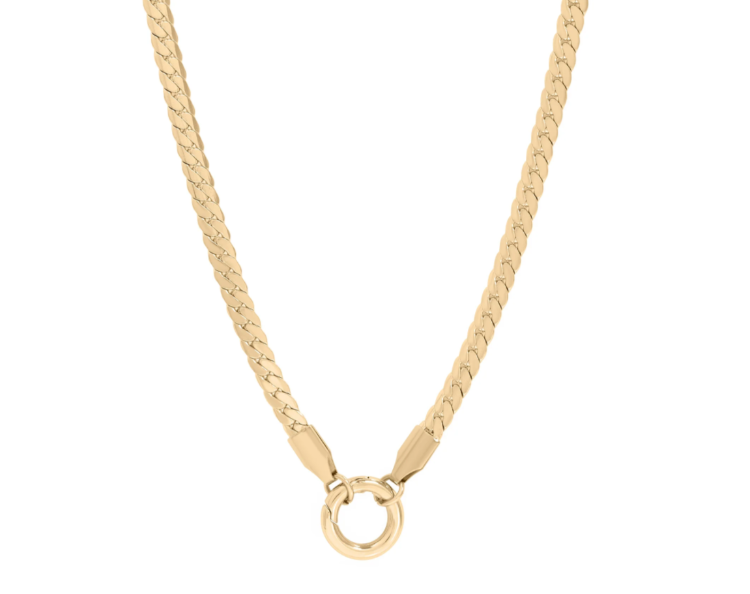 Curb Chain Charm Necklace
