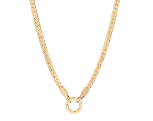 Curb Chain Charm Necklace