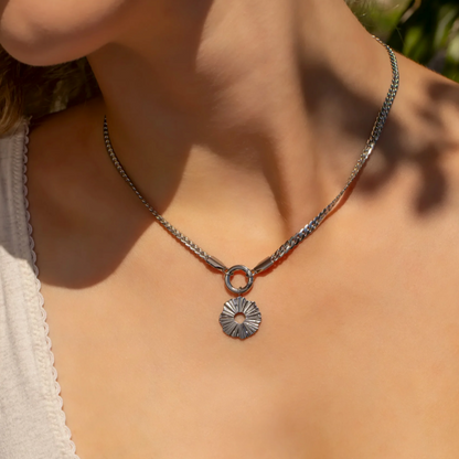 Curb Chain Charm Necklace