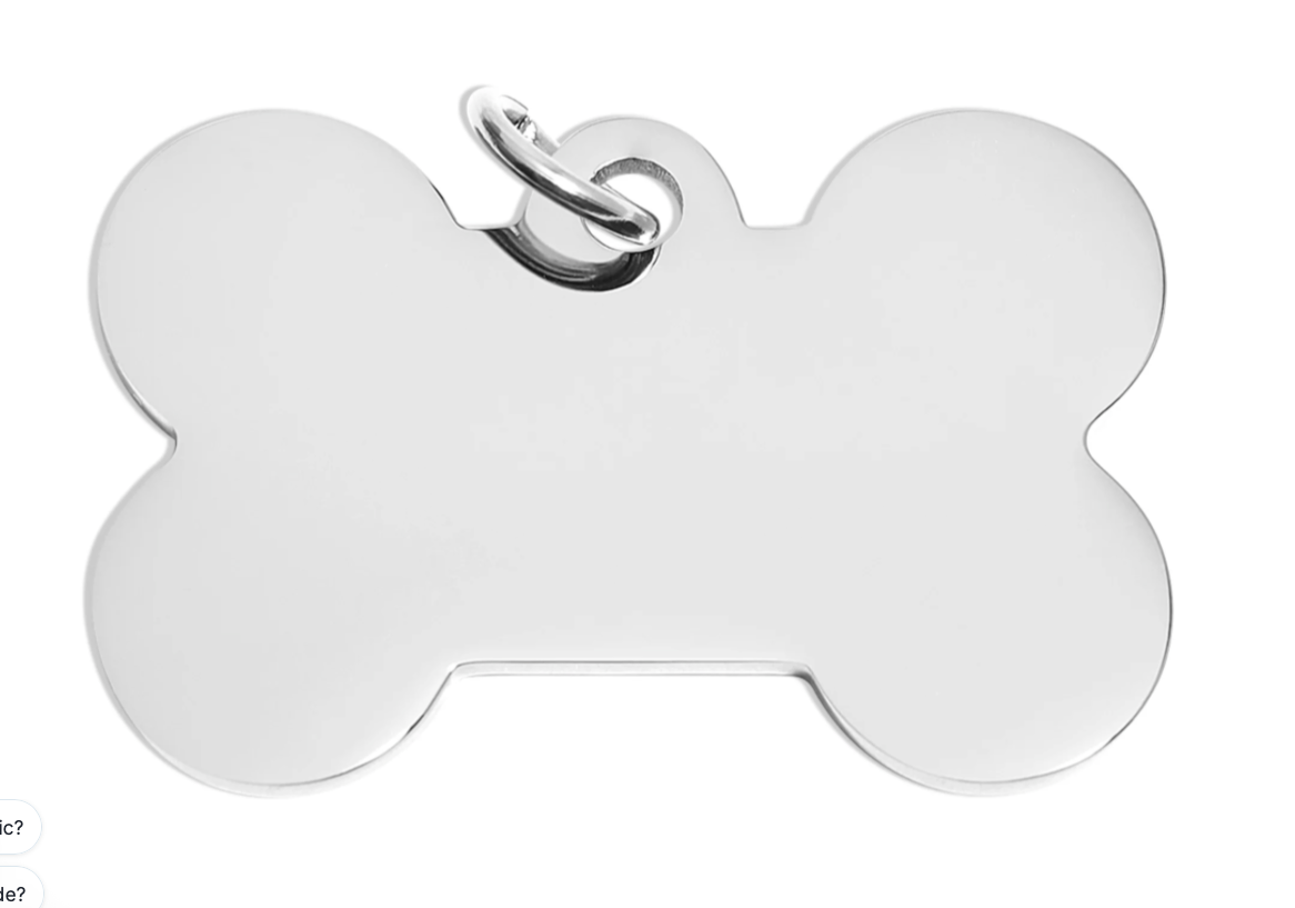 Pet Tag - Bone LARGE 2"