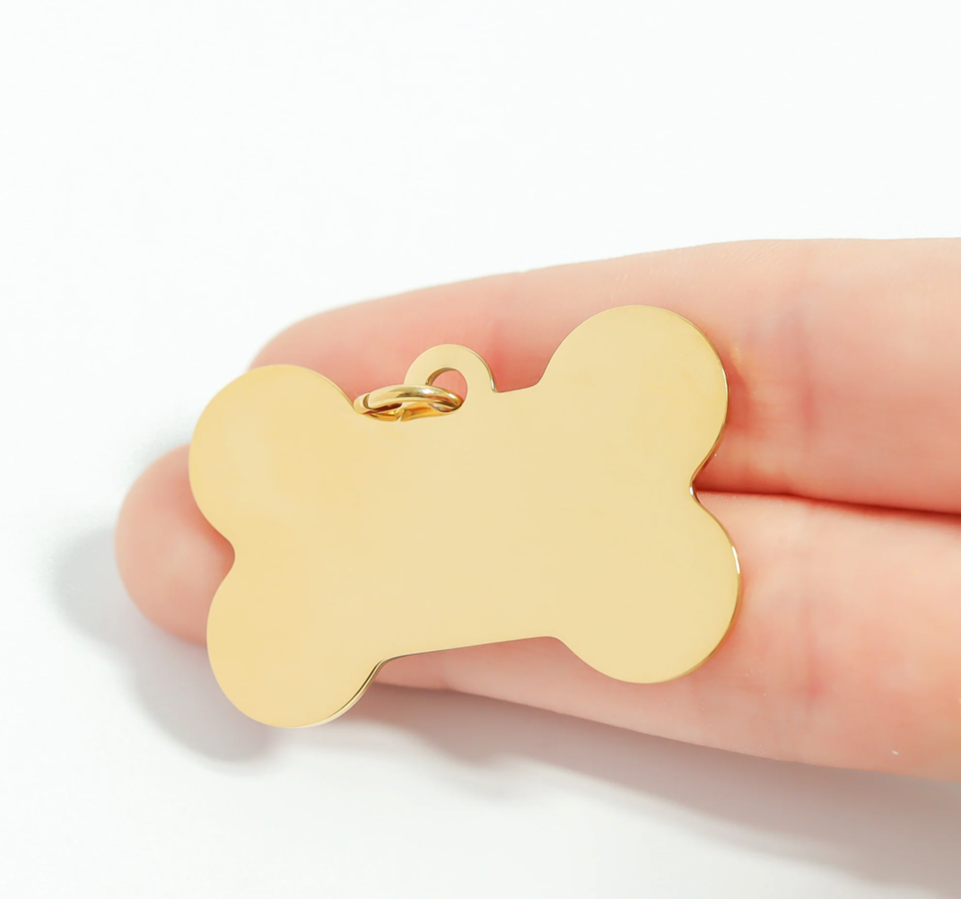 Pet Tag - Bone LARGE 2"