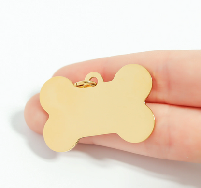 Pet Tag - Bone LARGE 2"